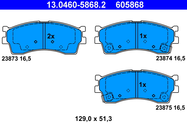 4006633218481 | Brake Pad Set, disc brake ATE 13.0460-5868.2