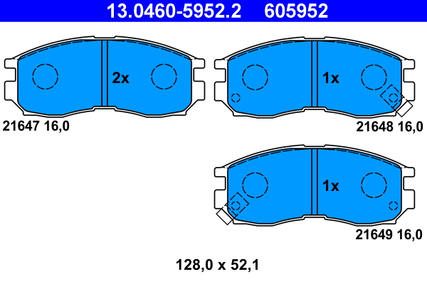 4006633269339 | Brake Pad Set, disc brake ATE 13.0460-5952.2