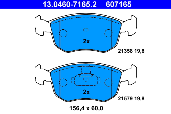 4006633095105 | Brake Pad Set, disc brake ATE 13.0460-7165.2