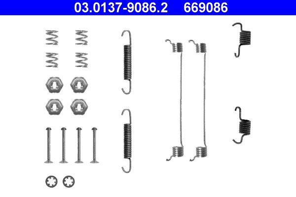 4006633120210 | Accessory Kit, brake shoes ATE 03.0137-9086.2