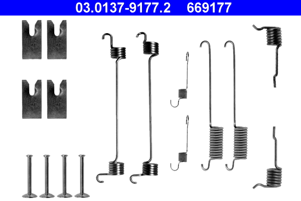 4006633277259 | Accessory Kit, brake shoes ATE 03.0137-9177.2