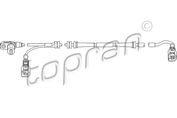 Sensor, wheel speed TOPRAN 112 229