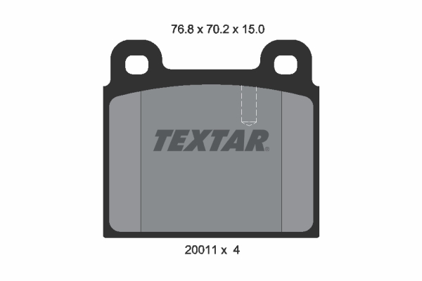 4019722050596 | Brake Pad Set, disc brake TEXTAR 2001102