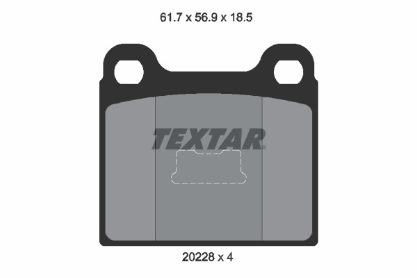 4019722053993 | Brake Pad Set, disc brake TEXTAR 2022802