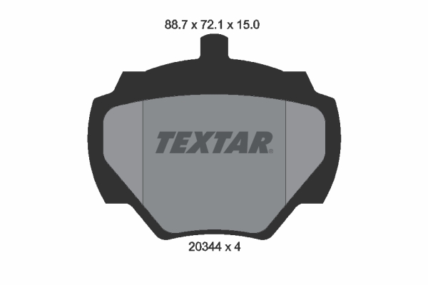 4019722056376 | Brake Pad Set, disc brake TEXTAR 2034402