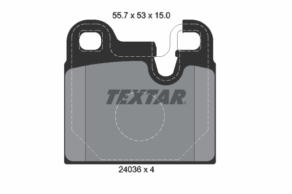 4019722058004 | Brake Pad Set, disc brake TEXTAR 2043602