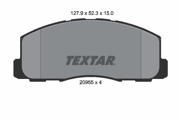4019722072666 | Brake Pad Set, disc brake TEXTAR 2095501