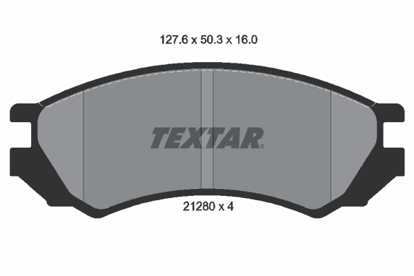 4019722148156 | Brake Pad Set, disc brake TEXTAR 2128002
