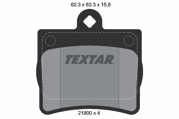 4019722175527 | Brake Pad Set, disc brake TEXTAR 2190003
