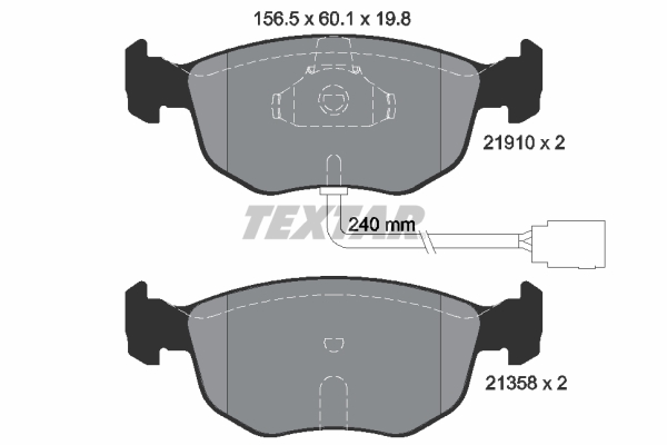 4019722170232 | Brake Pad Set, disc brake TEXTAR 2191003