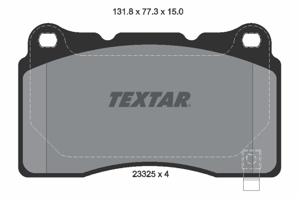 4019722307829 | Brake Pad Set, disc brake TEXTAR 2332501