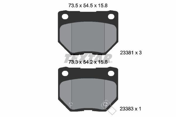 4019722296413 | Brake Pad Set, disc brake TEXTAR 2338102
