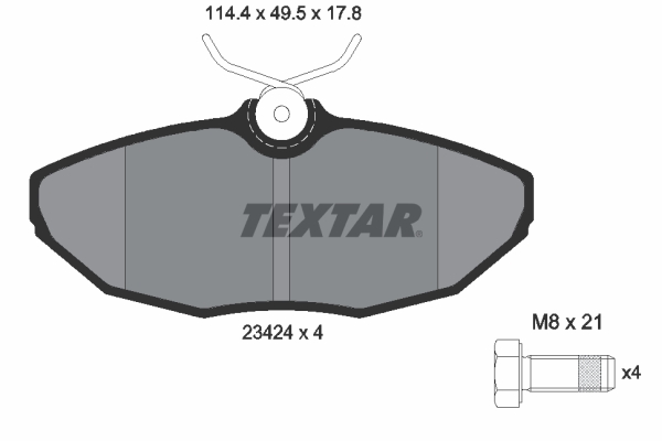 4019722267048 | Brake Pad Set, disc brake TEXTAR 2342401