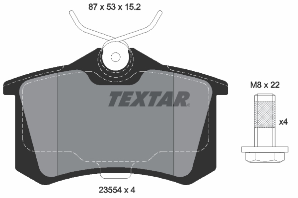 4019722446559 | Brake Pad Set, disc brake TEXTAR 2355482