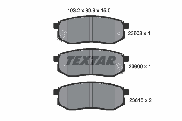 4019722247996 | Brake Pad Set, disc brake TEXTAR 2360801