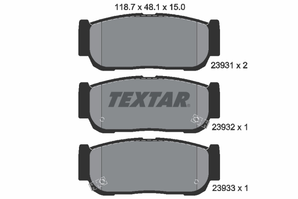 4019722445408 | Brake Pad Set, disc brake TEXTAR 2393101