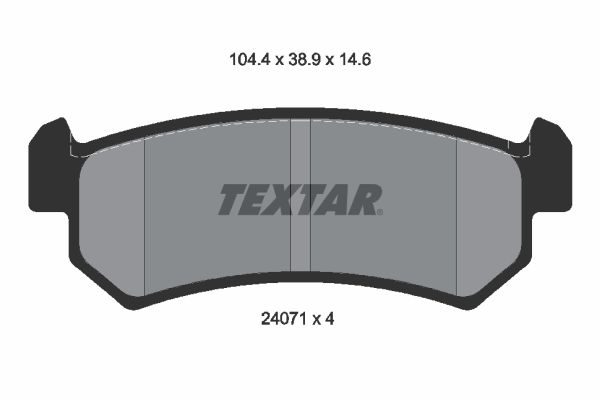 4019722265273 | Brake Pad Set, disc brake TEXTAR 2407101