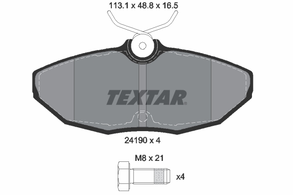 4019722279232 | Brake Pad Set, disc brake TEXTAR 2419001