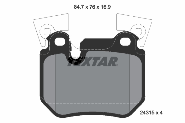 4019722308390 | Brake Pad Set, disc brake TEXTAR 2431501