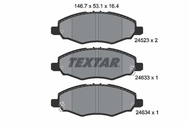 4019722289811 | Brake Pad Set, disc brake TEXTAR 2452301