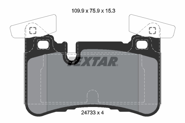 4019722433948 | Brake Pad Set, disc brake TEXTAR 2473301