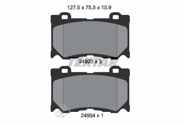 4019722407345 | Brake Pad Set, disc brake TEXTAR 2492001