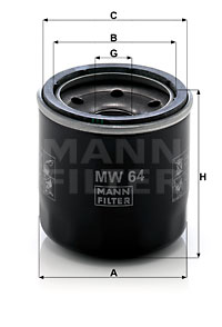 4011558842505 | Oil Filter MANN-FILTER MW 64