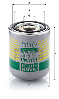 4011558653200 | Air Dryer Cartridge, compressed-air system MANN-FILTER TB 1394/1 X