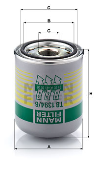 4011558653705 | Air Dryer Cartridge, compressed-air system MANN-FILTER tb 1394/6 x