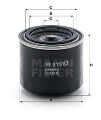 4011558705909 | Oil Filter MANN-FILTER W 811/83