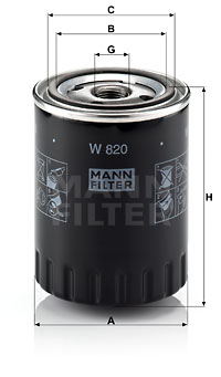 4011558708009 | Oil Filter MANN-FILTER w 820