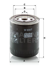 4011558711108 | Oil Filter MANN-FILTER w 930/7