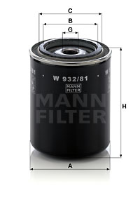 4011558711603 | Oil Filter MANN-FILTER w 932/81