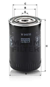 4011558736408 | Oil Filter MANN-FILTER w 940/35