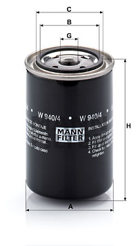 4011558747206 | Oil Filter MANN-FILTER W 940/4