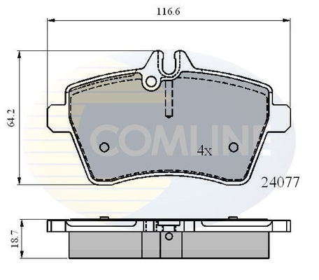 Brake Pad Set, disc brake COMLINE CBP01592