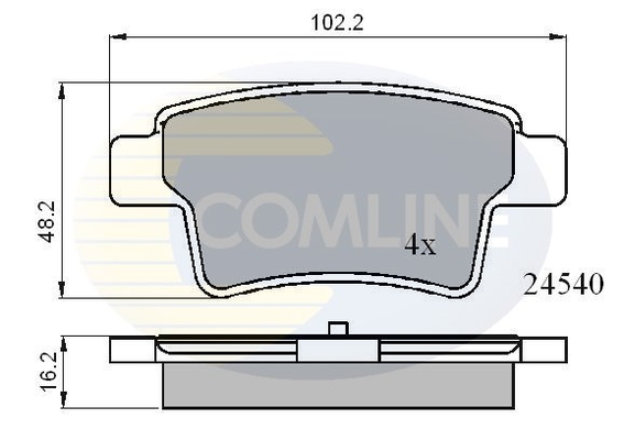 Brake Pad Set, disc brake COMLINE CBP01713