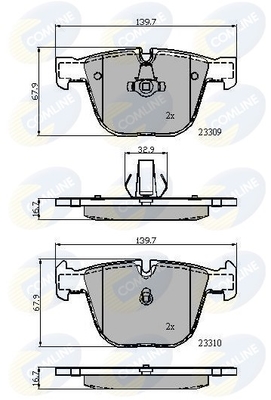 Brake Pad Set, disc brake COMLINE CBP01794