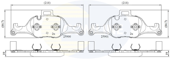 Brake Pad Set, disc brake COMLINE CBP02363