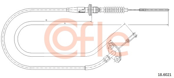 Cable Pull, clutch control COFLE 18.6021