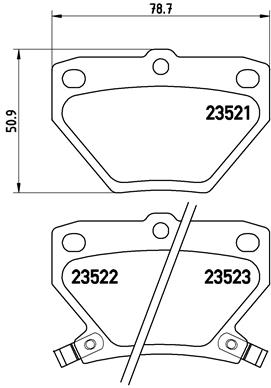 8020584057872 | Brake Pad Set, disc brake BREMBO P 83 052
