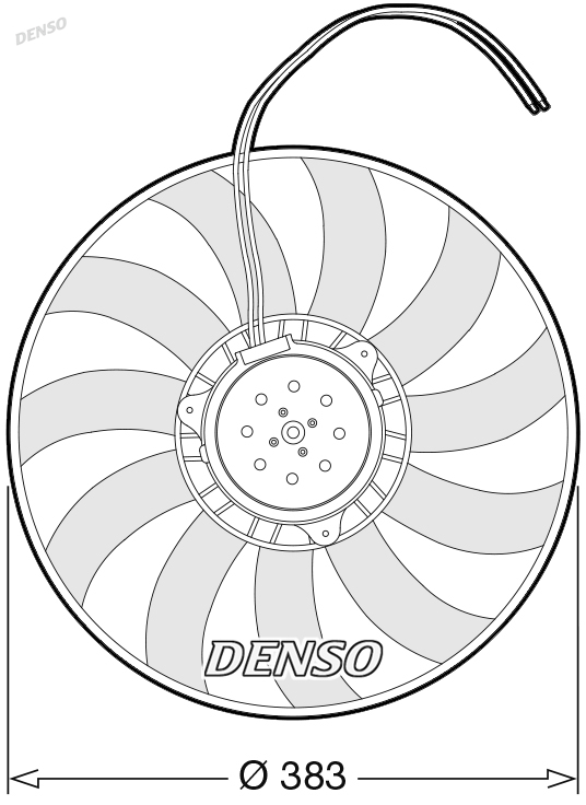 8717613405543 | Fan, radiator DENSO DER02007