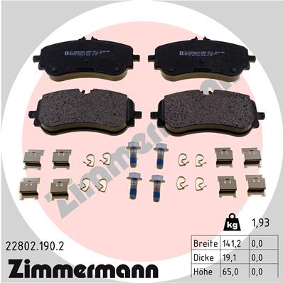 4250238783152 | Brake Pad Set, disc brake ZIMMERMANN 22802.190.2
