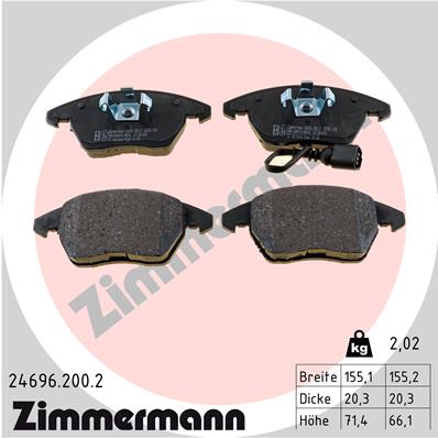 4250238782995 | Brake Pad Set, disc brake ZIMMERMANN 24696.200.2