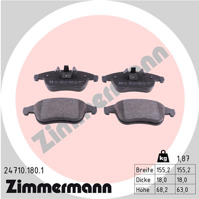 4250238759089 | Brake Pad Set, disc brake ZIMMERMANN 24710.180.1