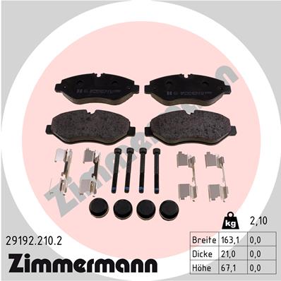 4250238765349 | Brake Pad Set, disc brake ZIMMERMANN 29192.210.2