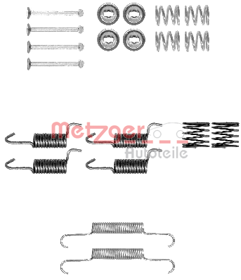 4250032579760 | Accessory Kit, parking brake shoes METZGER 105-0010