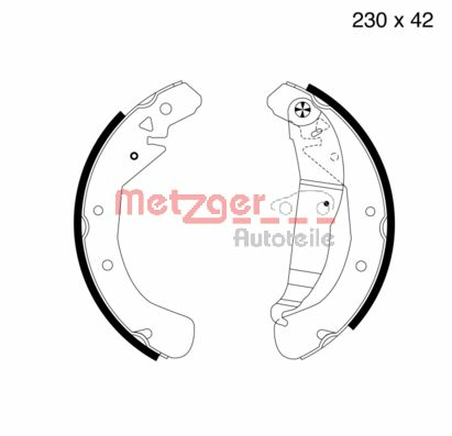 4250032415105 | Brake Shoe Set METZGER MG 672