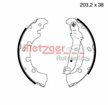 4250032443580 | Brake Shoe Set METZGER MG 814