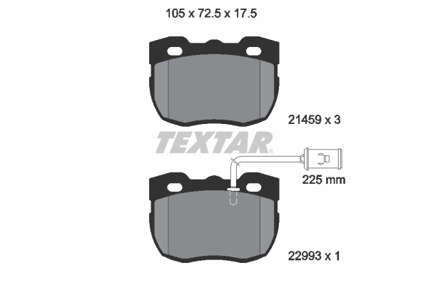 4019722535529 | Brake Pad Set, disc brake TEXTAR 2145905